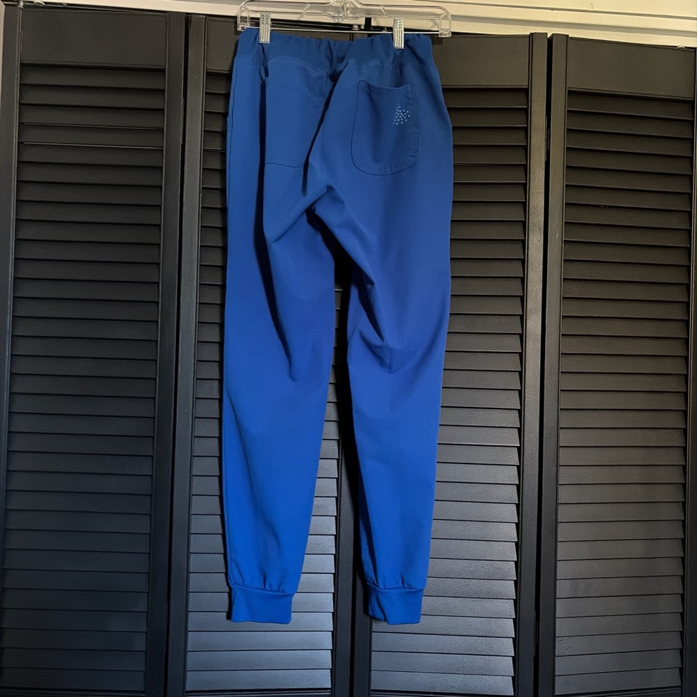 healing hands Royal Blue Drawstring Jogger Scrub Pants - Picture 2 of 2